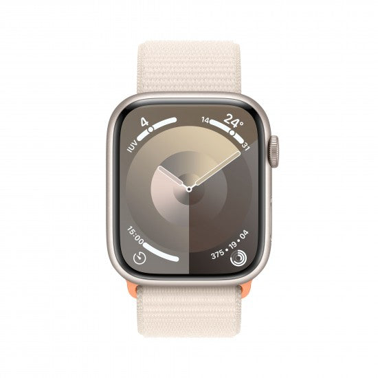 Apple Watch Series 9 (GPS + LTE) 45MM Starlight Aluminum Case Starlight Sport Loop (Refurbished)