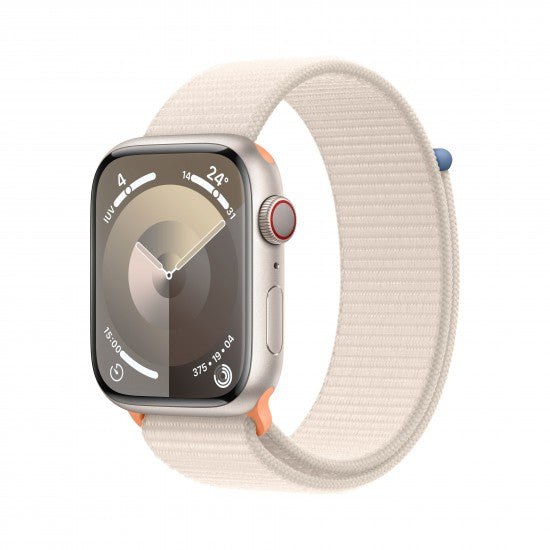 Apple Watch Series 9 (GPS + LTE) 45MM Starlight Aluminum Case Starlight Sport Loop (Refurbished)