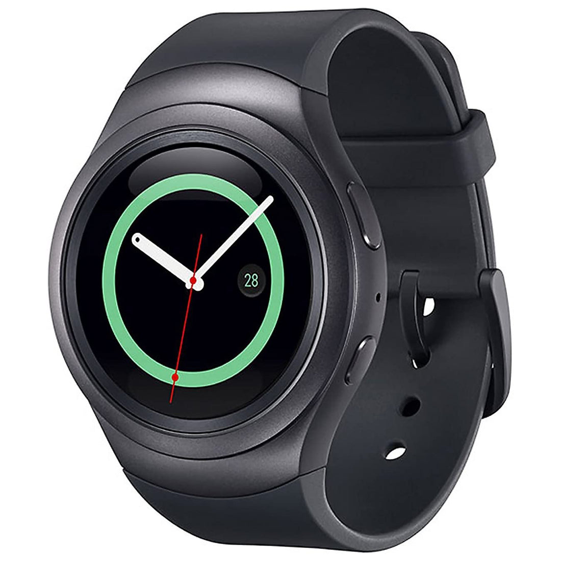 Samsung Gear S2 Smartwatch, Verizon 3G w/ Dark Gray Case &amp; Urethane Band (Refurbished)