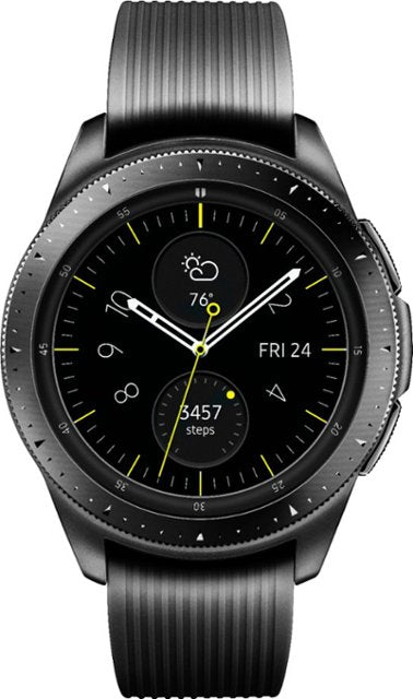 Samsung Galaxy Watch GPS+Cellular w/42mm Case & Rubber Band - Midnight Black (Refurbished)