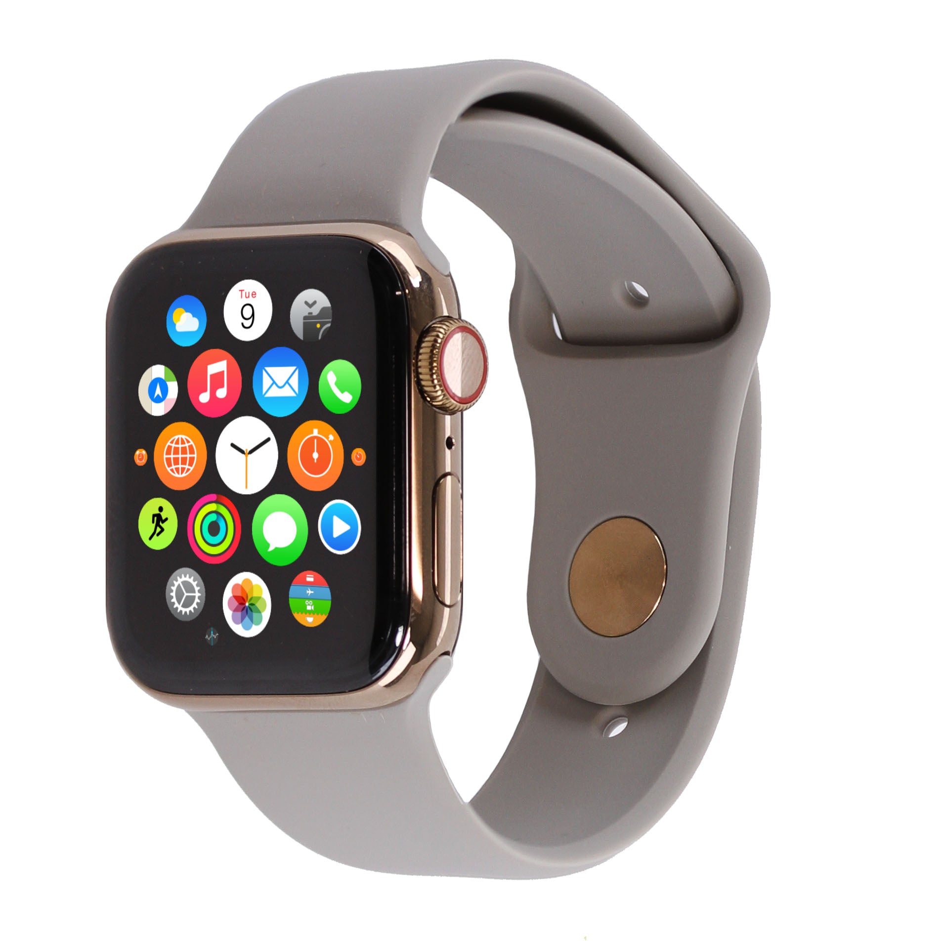 Apple Watch Series 5 GPS w/ 44MM Gold Stainless Steel Case & Stone Sport Band (Pre-Owned)