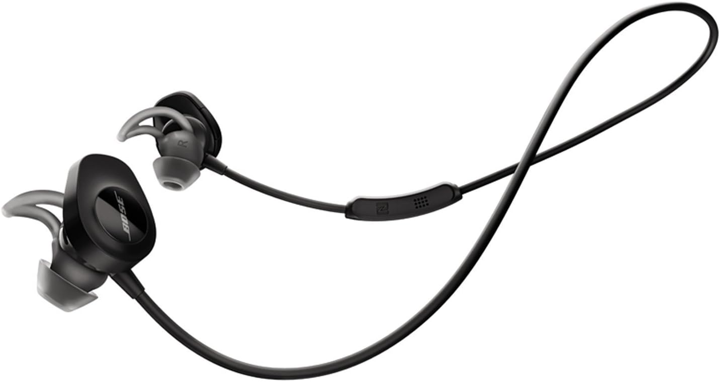 Bose SoundSport Wireless Sweatproof Bluetooth Headphones for Sports - Black (Certified Refurbished)