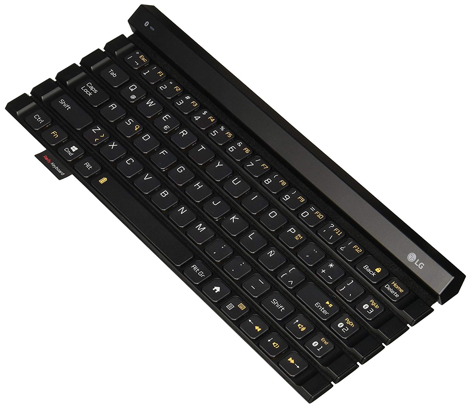 LG Rolly 2 Premium Portable Wireless Bluetooth Keyboard - Black (Certified Refurbished)