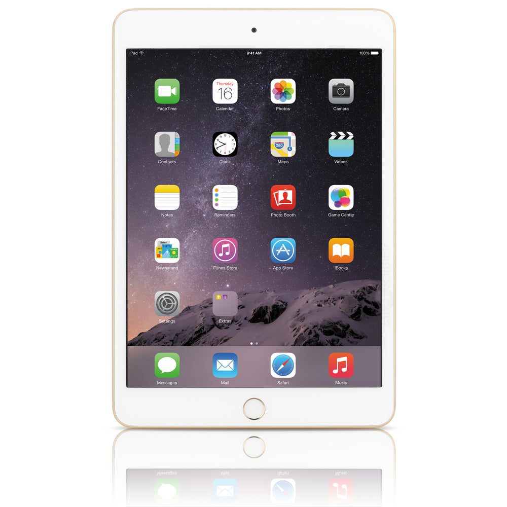 Apple iPad Mini 3rd Generation, 16GB, WIFI + Unlocked All Carriers - Gold (Certified Refurbished)