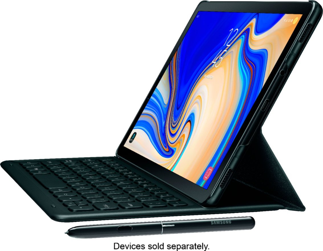 Samsung Galaxy Tab S4 Book Cover Keyboard - Black (Certified Refurbished)