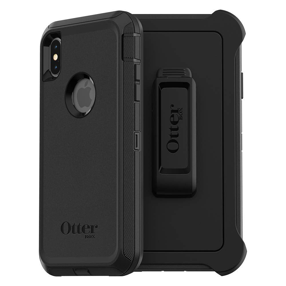 OtterBox DEFENDER SERIES Case & Holster for Apple iPhone XS Max - Black (Certified Refurbished)