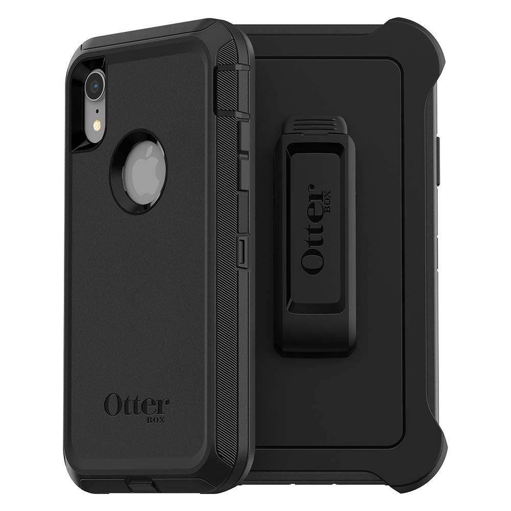 OtterBox DEFENDER SERIES Case &amp; Holster for Apple iPhone XR - Black (Certified Refurbished)