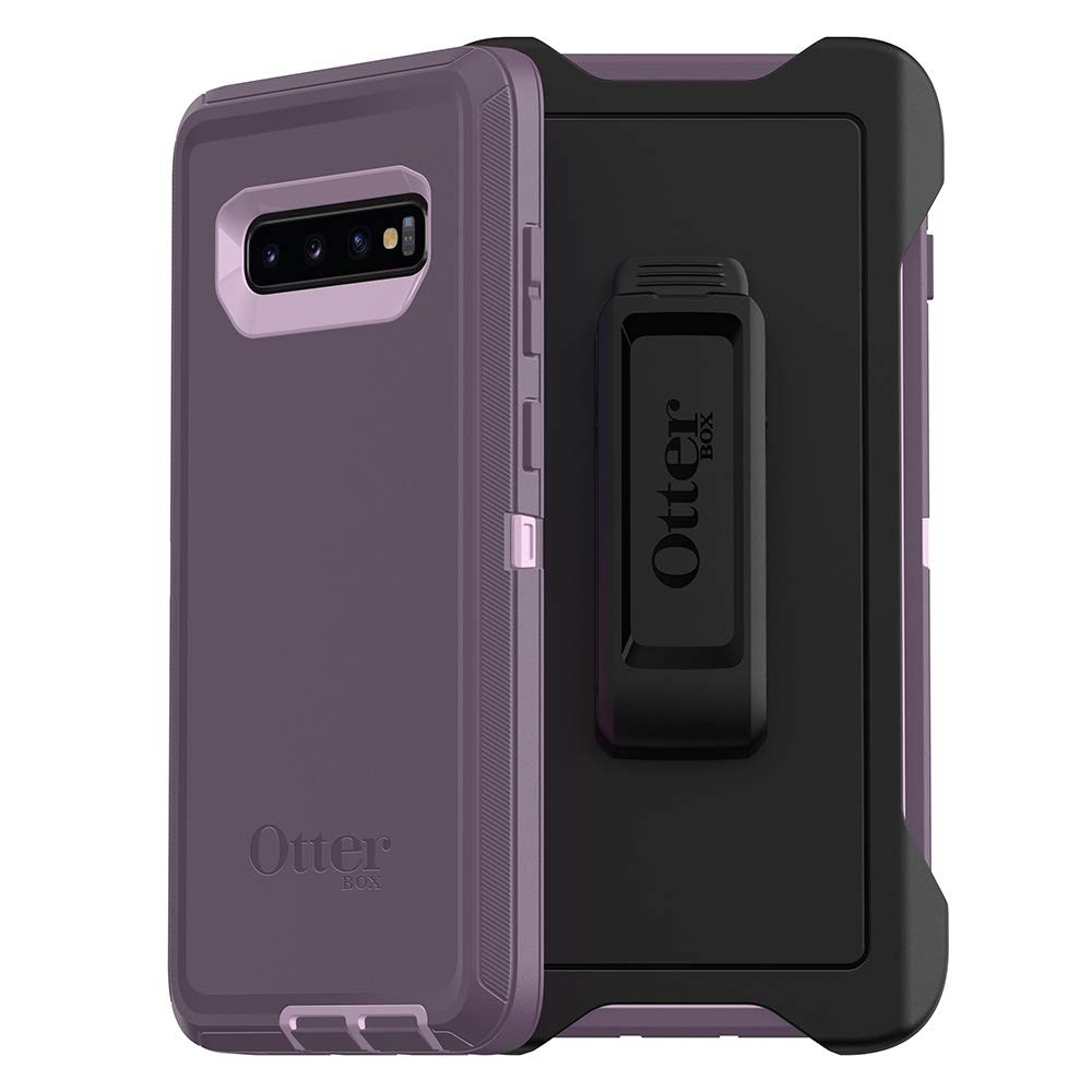 OtterBox DEFENDER SERIES Case &amp; Holster for Galaxy S10+ Plus - Purple Nebula (Certified Refurbished)