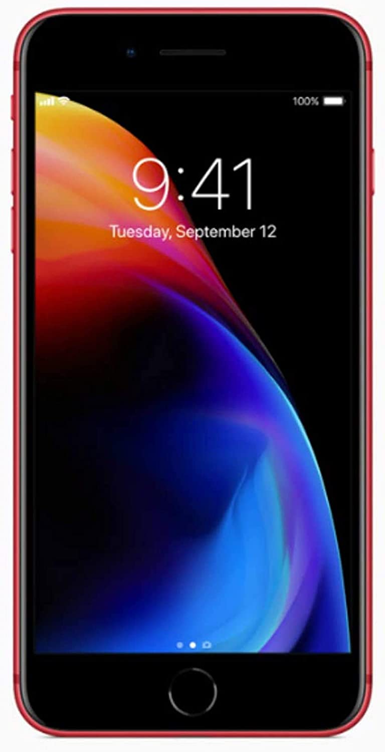 Apple iPhone 8 Plus Smartphone, 5.5-inch, 64GB, Unlocked All Carriers - Red (Renewed)