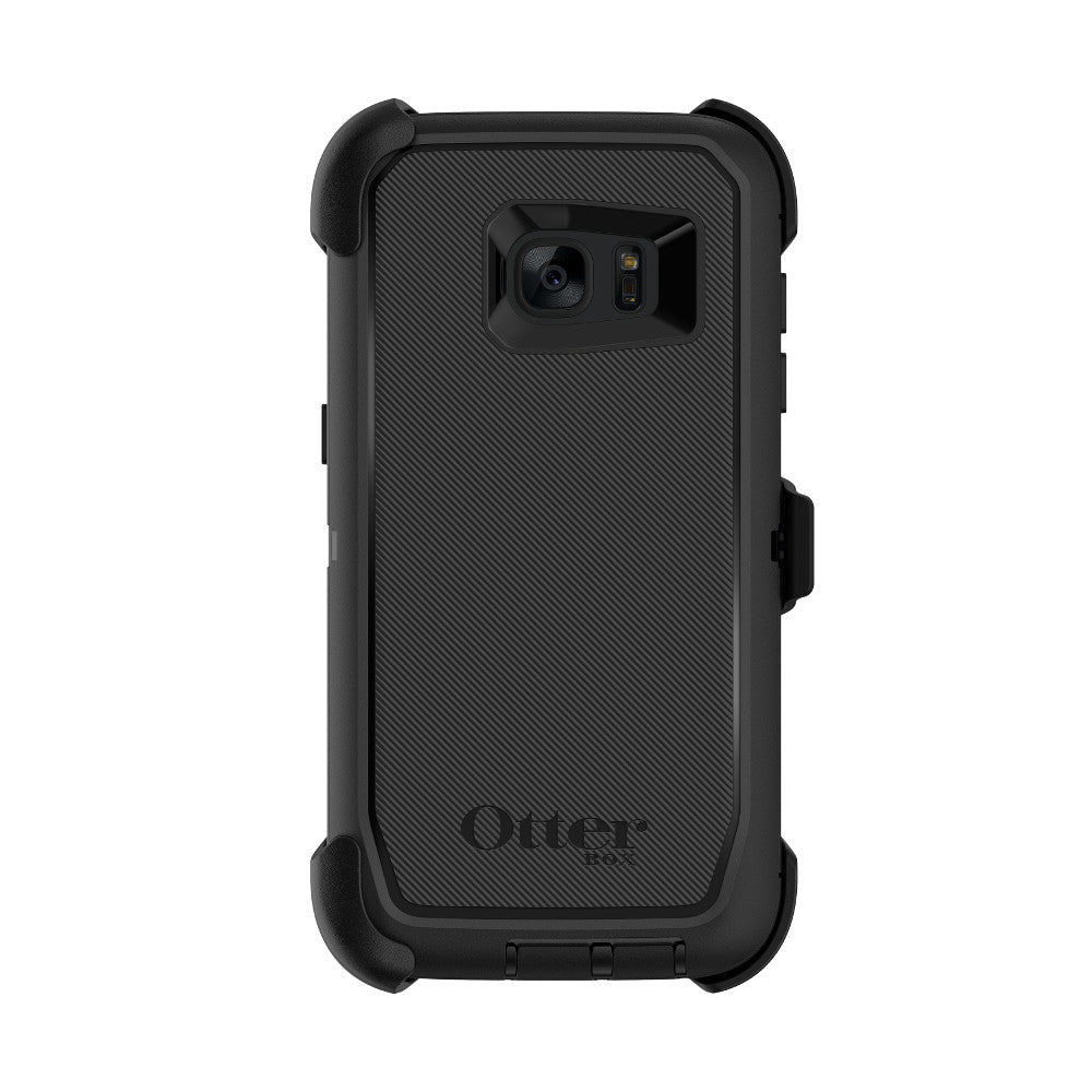 OtterBox DEFENDER SERIES Case &amp; Holster for Galaxy S7 Edge (ONLY) - Black (Certified Refurbished)
