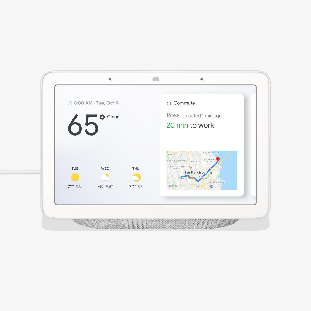 Google Nest Hub Smart Display with Google Assistant - Chalk (Renewed)
