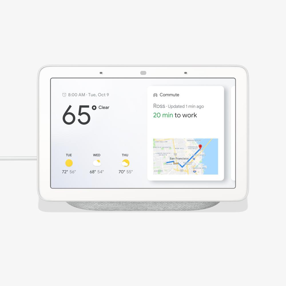 Google Nest Hub Smart Display with Google Assistant - Chalk (Refurbished)