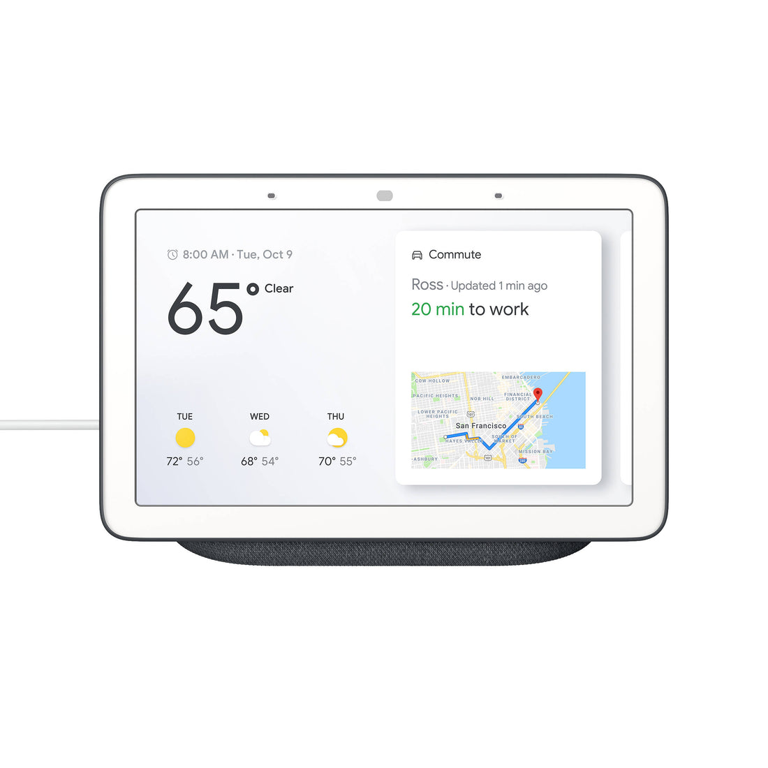 Google Nest Hub Smart Display with Google Assistant - Charcoal (Refurbished)