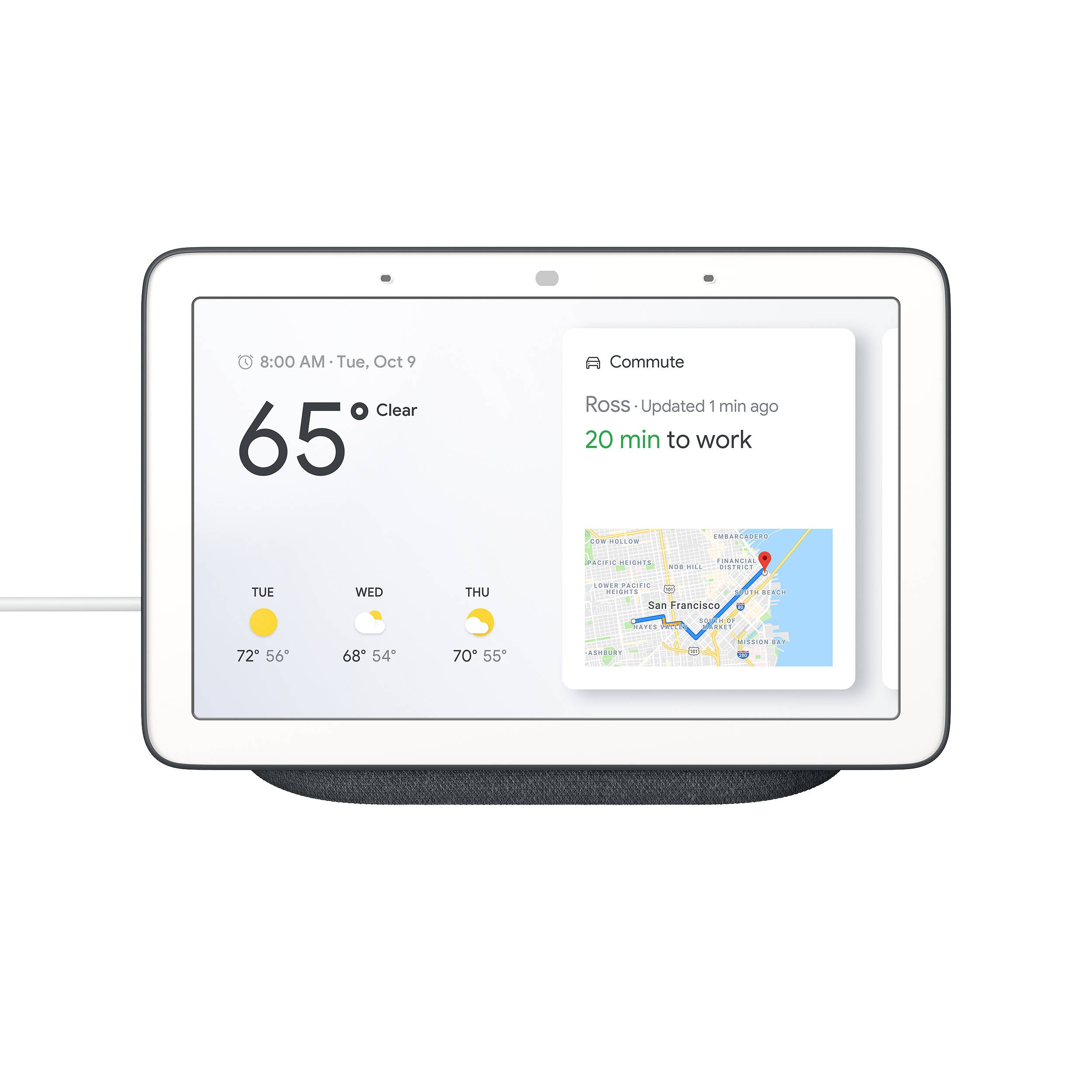 Google Nest Hub Smart Display with Google Assistant - Charcoal (Pre-Owned)