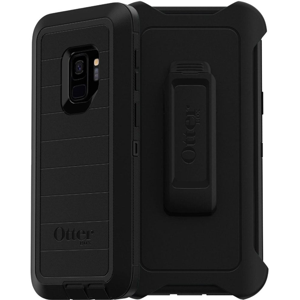 OtterBox DEFENDER SERIES Case &amp; Holster for Galaxy S9 - Black (Certified Refurbished)