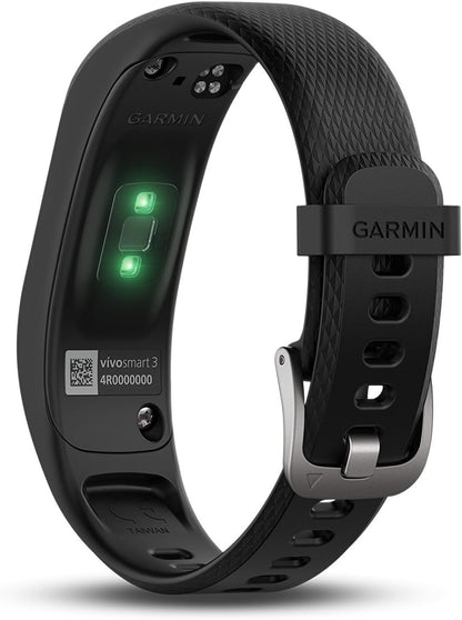 Garmin Vivosmart 3 Fitness Tracker and Heart Rate Monitoring - S/M - Black (Certified Refurbished)