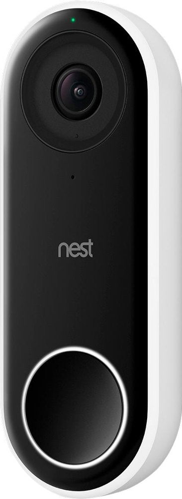 Google - Nest Hello Smart Wi-Fi Video Doorbell, NC5100 - White (Certified Refurbished)