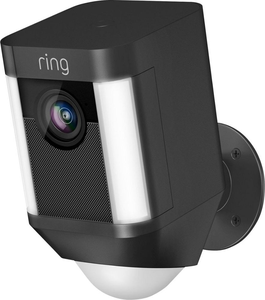 Ring Spotlight Cam Battery HD Security Camera with Built Two-Way Talk - Black (New)