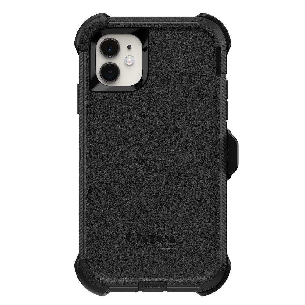 OtterBox DEFENDER SERIES Case &amp; Holster for Apple iPhone 11 - Black (Certified Refurbished)