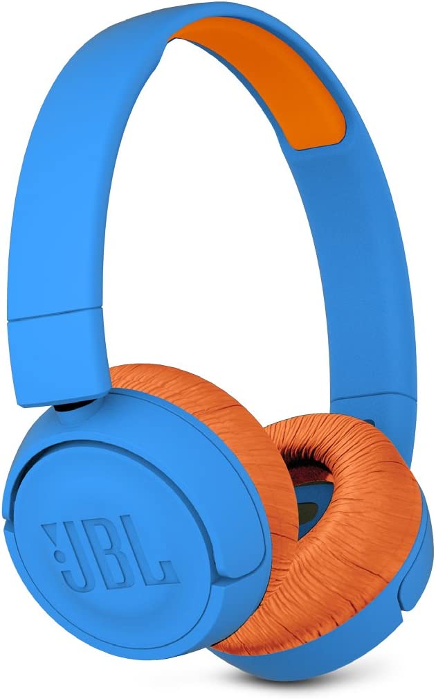 JBL JR 300BT On-Ear Wireless Bluetooth Headphones - Blue / Orange (Certified Refurbished)