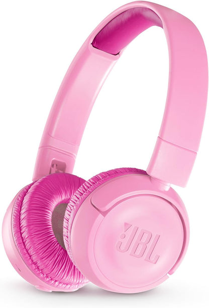 JBL JR 300BT Kids On-Ear Wireless Headphones with Safe Sound Technology - Pink (Certified Refurbished)