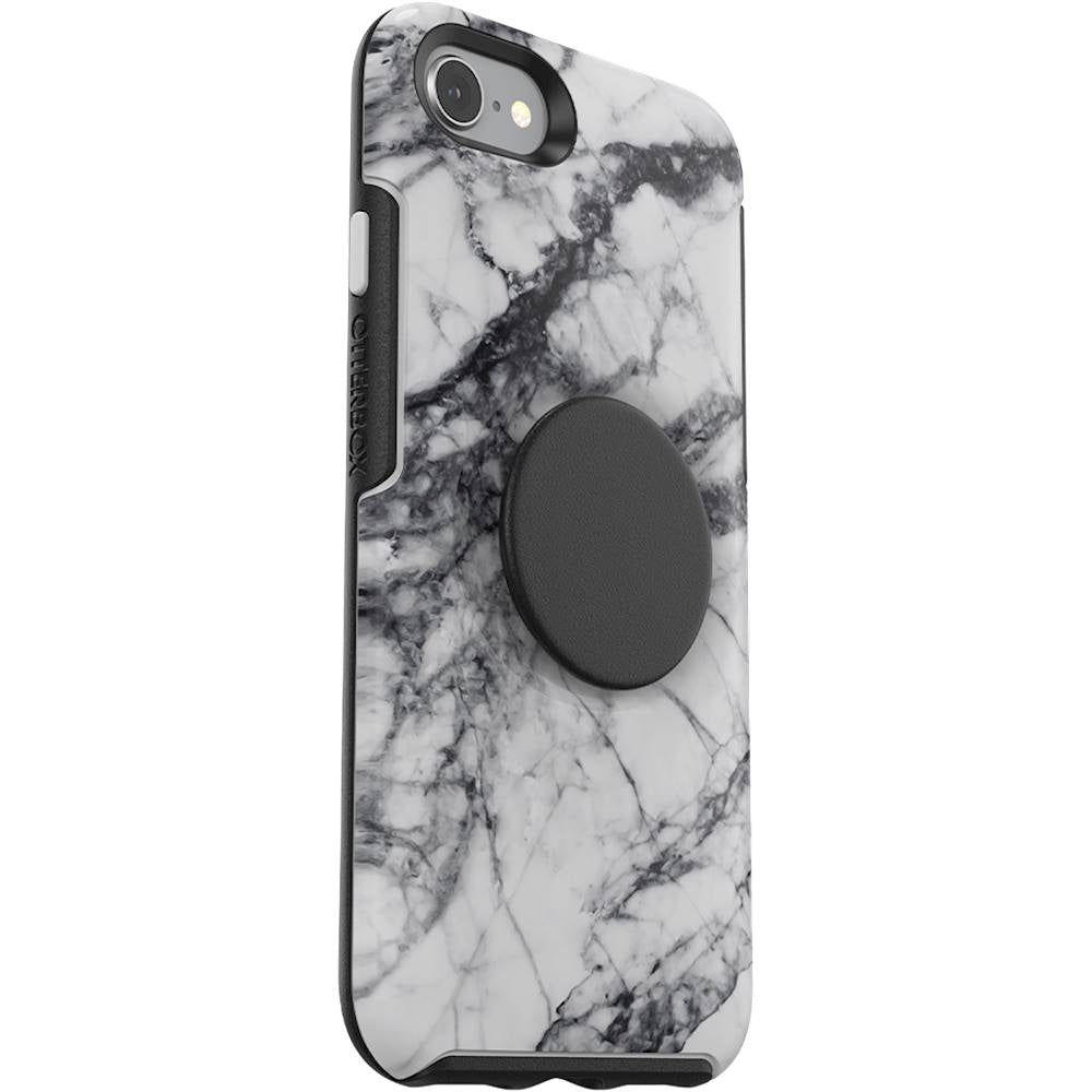 OtterBox + POP SYMMETRY Case for Apple iPhone 7 / Apple iPhone 8 - White Marble (Certified Refurbished)