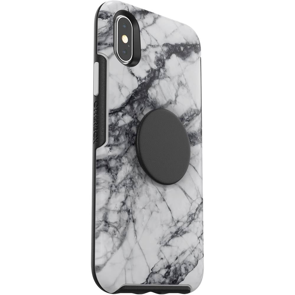 OtterBox Otter+Pop SYMMETRY SERIES Case for Apple iPhone X/XS - White Marble (Certified Refurbished)