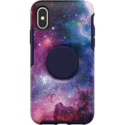 OtterBox Otter+Pop SYMMETRY SERIES Case for Apple iPhone X/XS - Blue Nebula (Certified Refurbished)