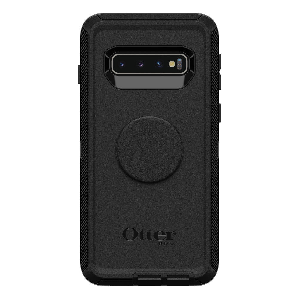 OtterBox Otter+Pop DEFENDER SERIES Case for Samsung Galaxy S10 - Black (Certified Refurbished)