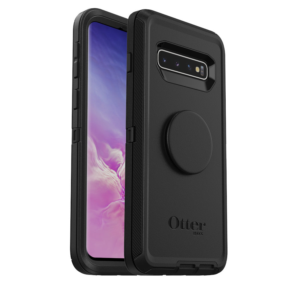 OtterBox Otter+Pop DEFENDER SERIES Case for Samsung Galaxy S10 - Black (Certified Refurbished)