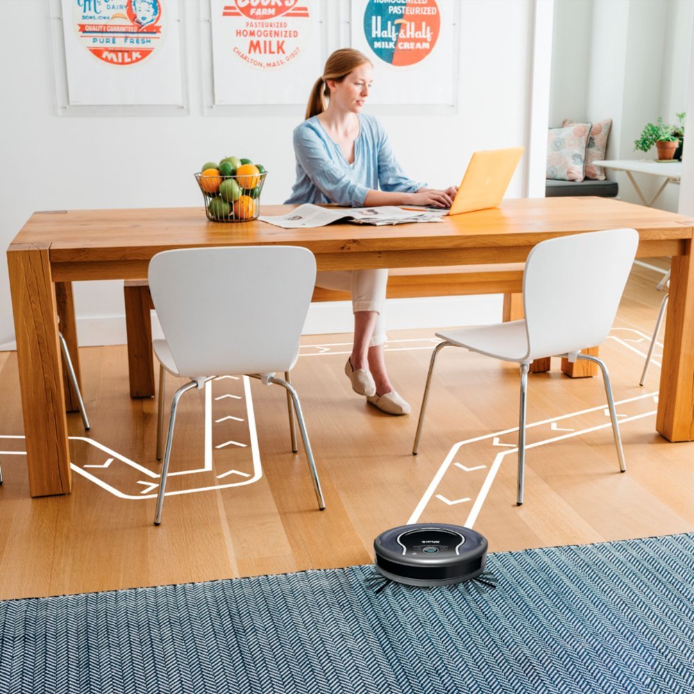 Shark ION ROBOT App-Controlled Robot Vacuum, RV761 - Black / Navy Blue (Certified Refurbished)