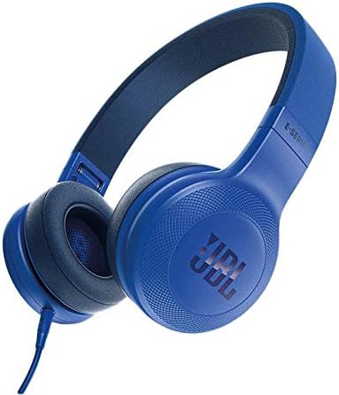 JBL E35 On-Ear Wired Headphones With Mic - Blue (Certified Refurbished)