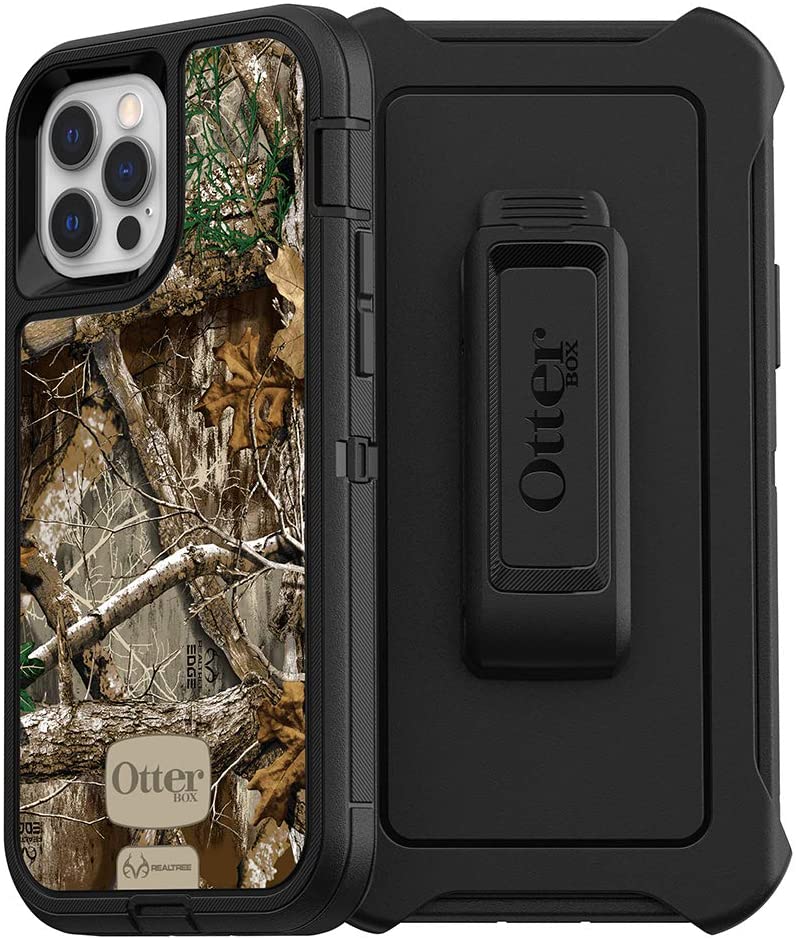 OtterBox DEFENDER SERIES Case for iPhone 12 / iPhone 12 Pro -Realtree Edge Black (Certified Refurbished)