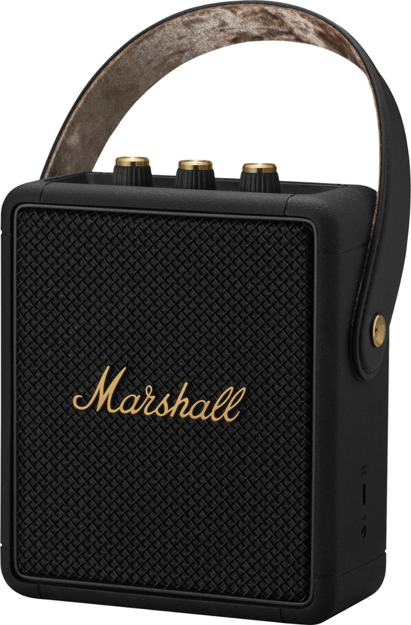 Marshall Stockwell II Portable Bluetooth Speaker - Black &amp; Brass (Certified Refurbished)