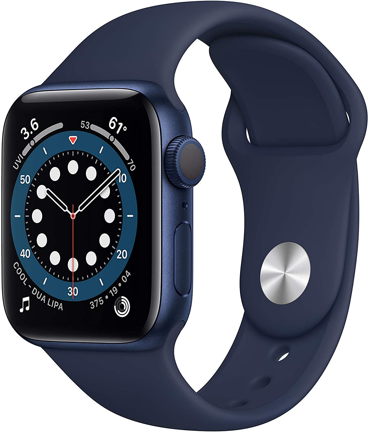 Apple Watch Series 6 40MM (GPS) - Blue Aluminum Case & Deep Navy Sport Band (Renewed)