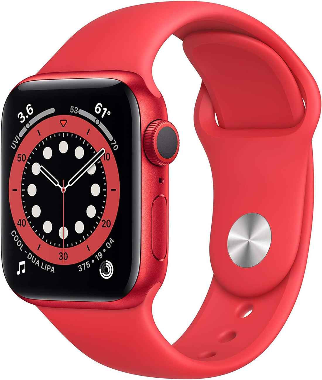 Apple Watch Series 6 (GPS) 40MM Red Aluminum Case Red Sport Band (Certified Refurbished)
