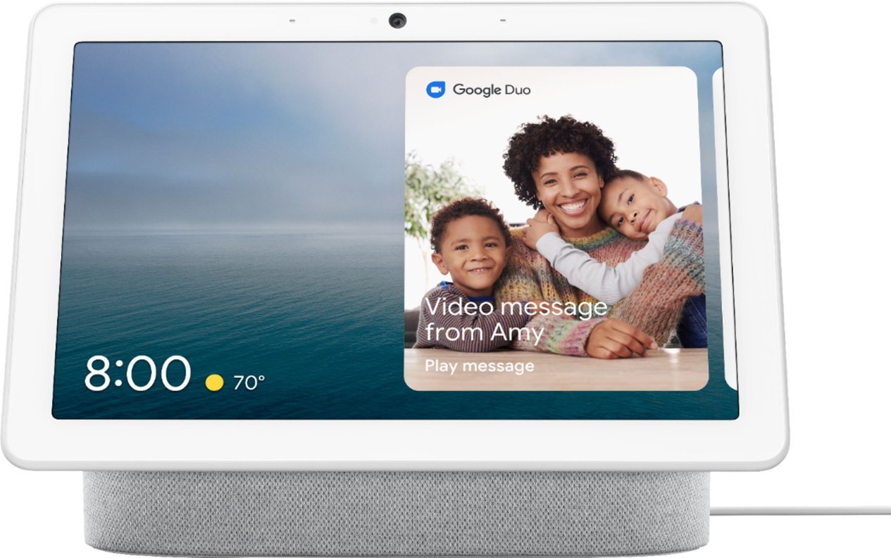 Google Nest Hub Max 10in Smart Speaker w/Google Assistant - Chalk (Certified Refurbished)