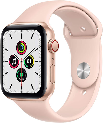 Apple Watch Series SE (GPS+LTE) 44MM Gold Aluminum Case Pink Sand Sport Band (Used)