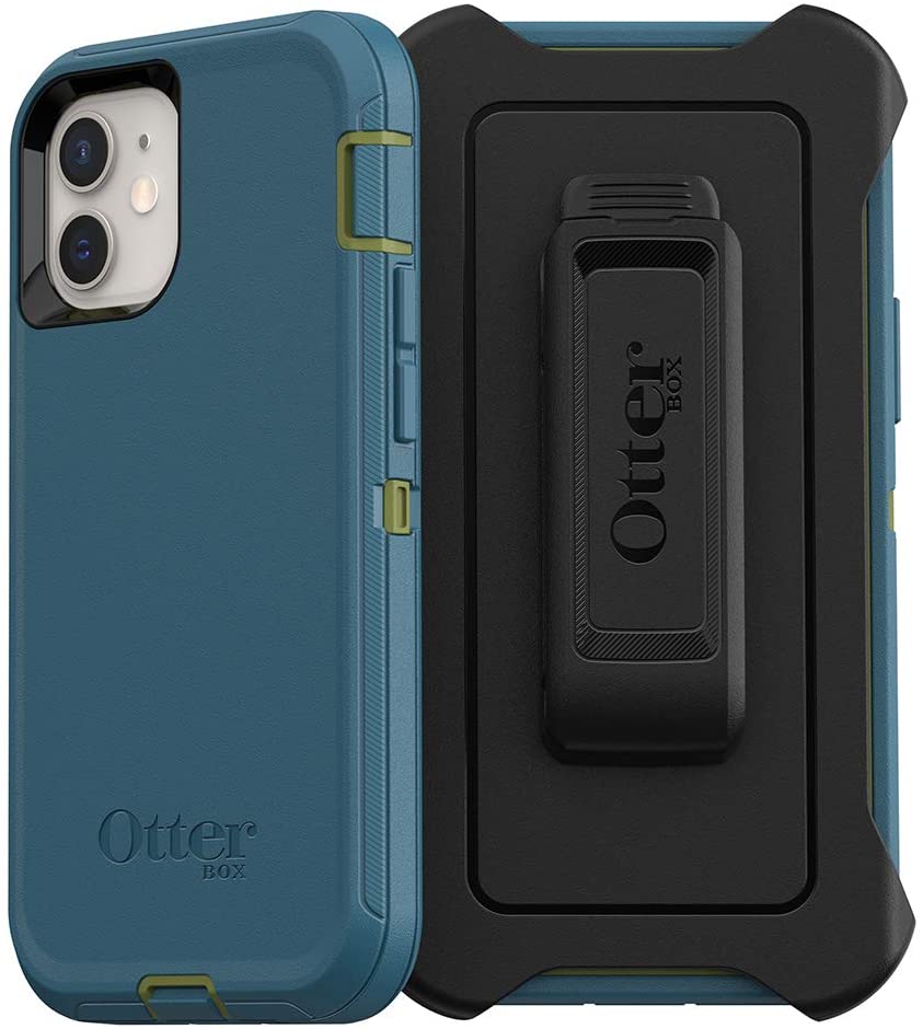 OtterBox DEFENDER SERIES Case &amp; Holster for Apple iPhone 12 Mini - Teal Me About It (Certified Refurbished)