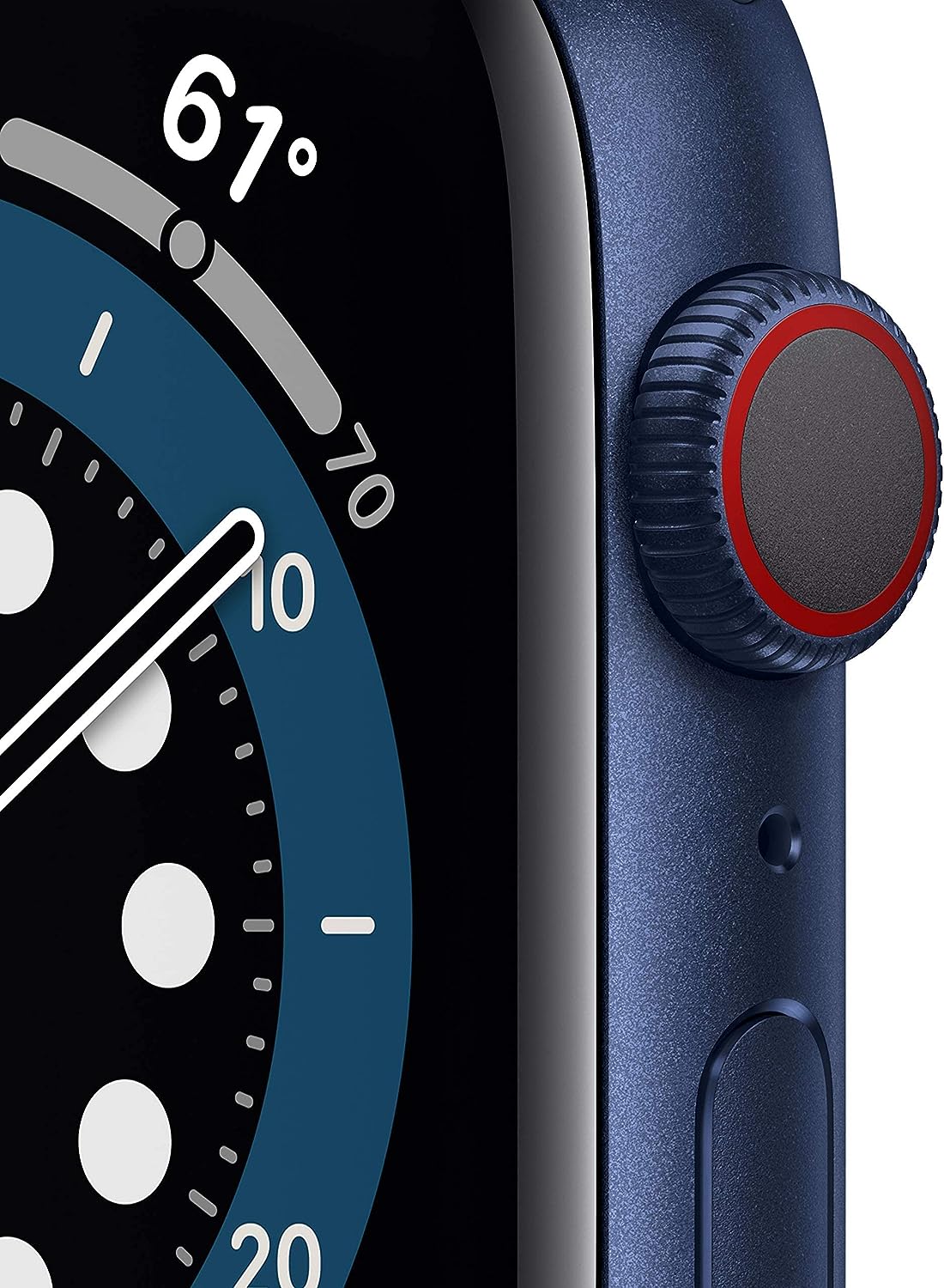 Apple Watch Series 6 GPS + LTE w/ 44MM Blue Aluminum Case &amp; Deep Navy Sport Band (Certified Refurbished)