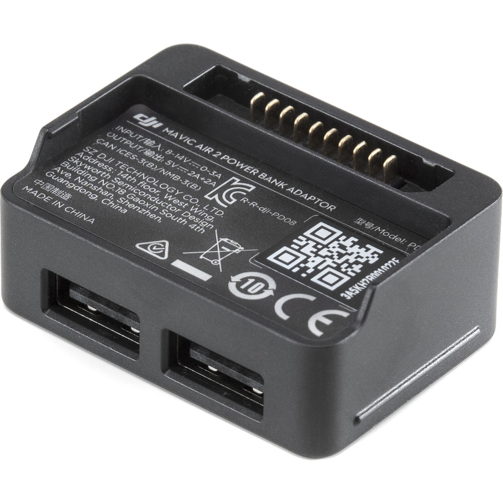 DJI Mavic Air 2 Battery to Power Bank Adapter - Black (Certified Refurbished)