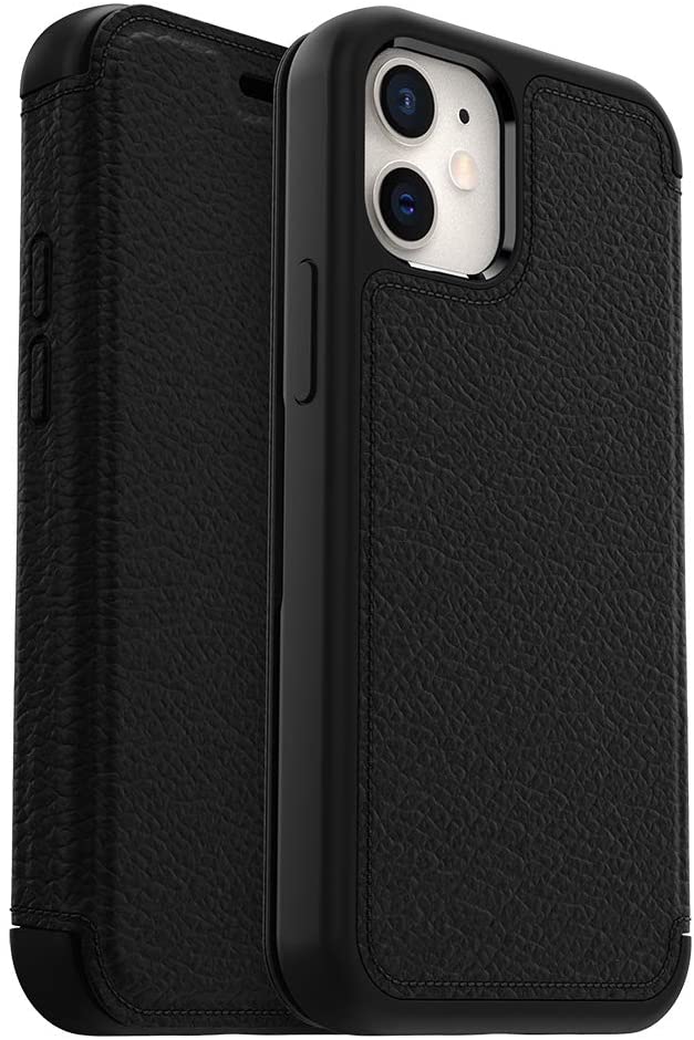 OtterBox STRADA SERIES Folio Case for Apple iPhone 12 Mini - Shadow Black (Certified Refurbished)