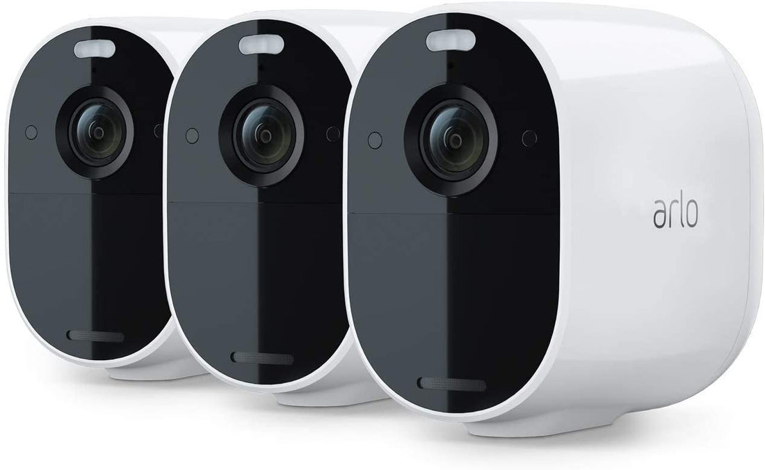 Arlo Essential Spotlight Camera Indoor/Outdoor Wire-Free 1080p, Set of 3 Cameras (Pre-Owned)