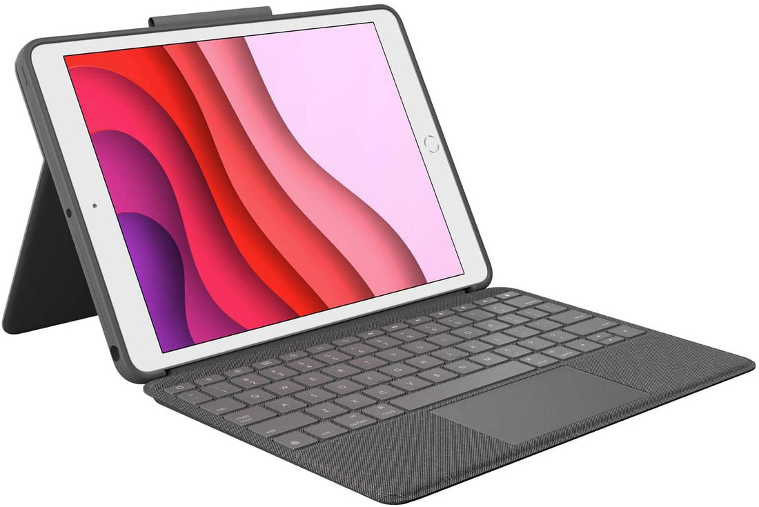 Logitech Slim Combo Touch Keyboard Folio Case for iPad Pro 10.2-Inch - Gray (Certified Refurbished)