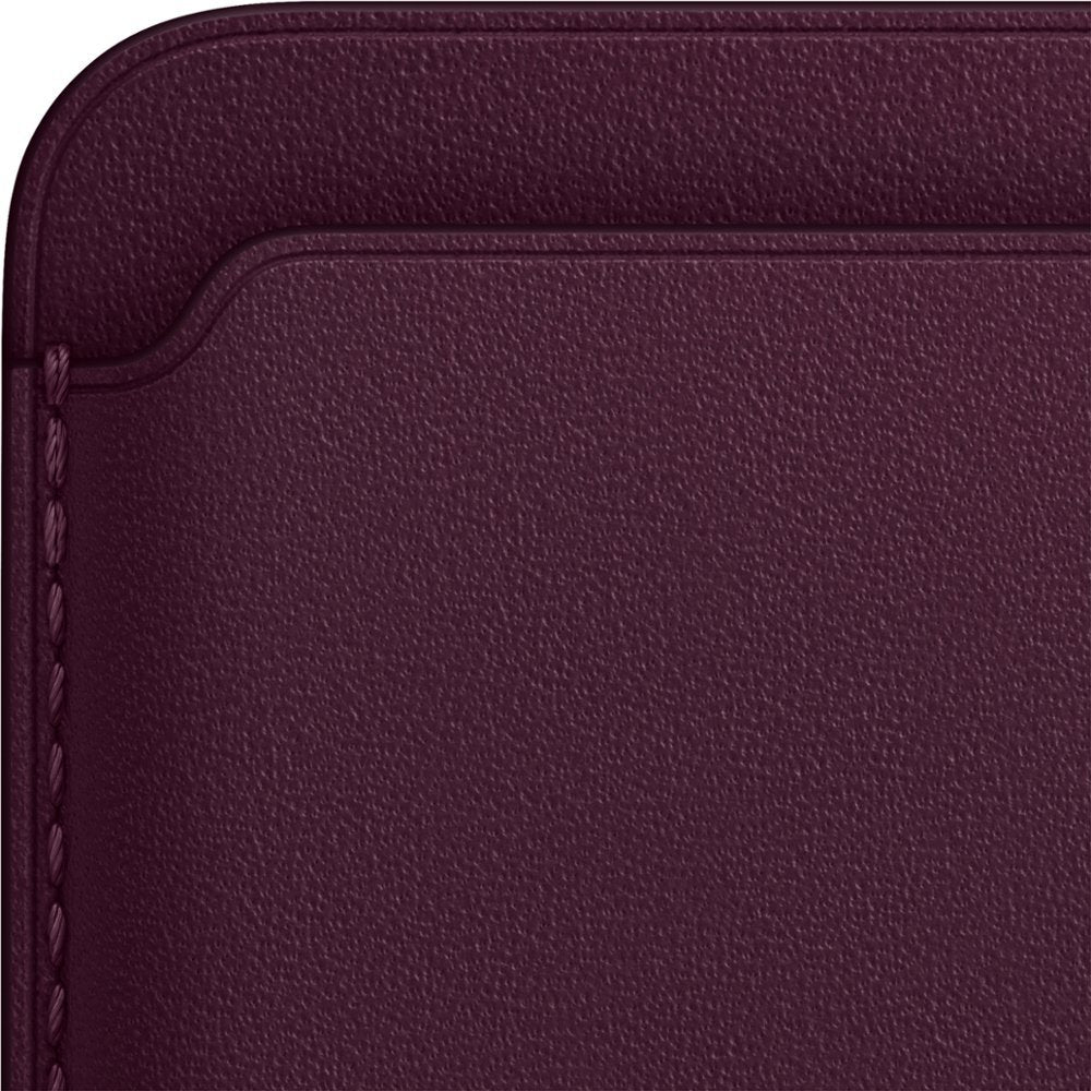 Apple iPhone Leather Wallet with MagSafe (2021) MM0T3ZM/A - Dark Cherry (Certified Refurbished)
