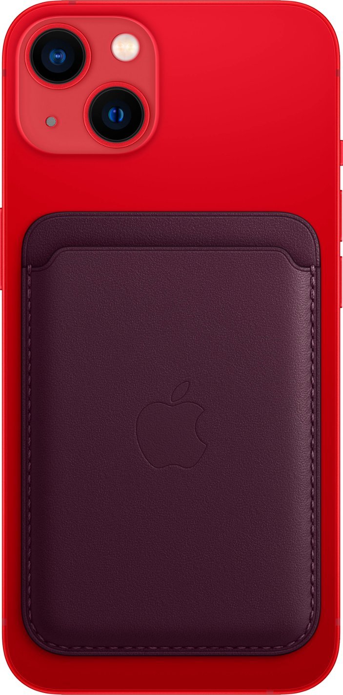 Apple iPhone Leather Wallet with MagSafe (2021) MM0T3ZM/A - Dark Cherry (Certified Refurbished)
