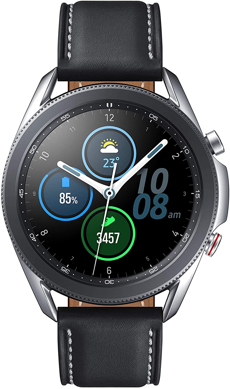 Samsung Galaxy Watch 3 (45mm, GPS, Bluetooth, Unlocked LTE) - Mystic Silver (Refurbished)