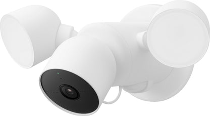 Google Nest Cam Smart Security Camera with Floodlight, GA02411-US - Snow (Certified Refurbished)