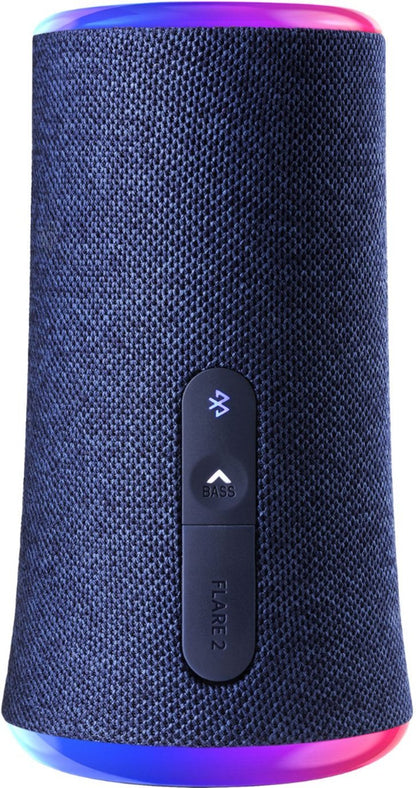 Anker Soundcore Flare 2 Wireless Portable Waterproof Bluetooth Speaker - Blue (Certified Refurbished)