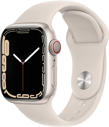 Apple Watch Series 7 (GPS + LTE) 41mm Starlight Aluminum Case &amp; Starlight Sport Band (Certified Refurbished)